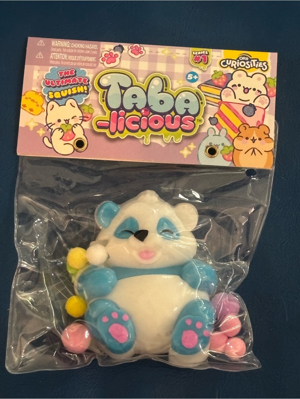 Taba-licious Blue & White Panda Squishy Plush Toy - Kids Toys